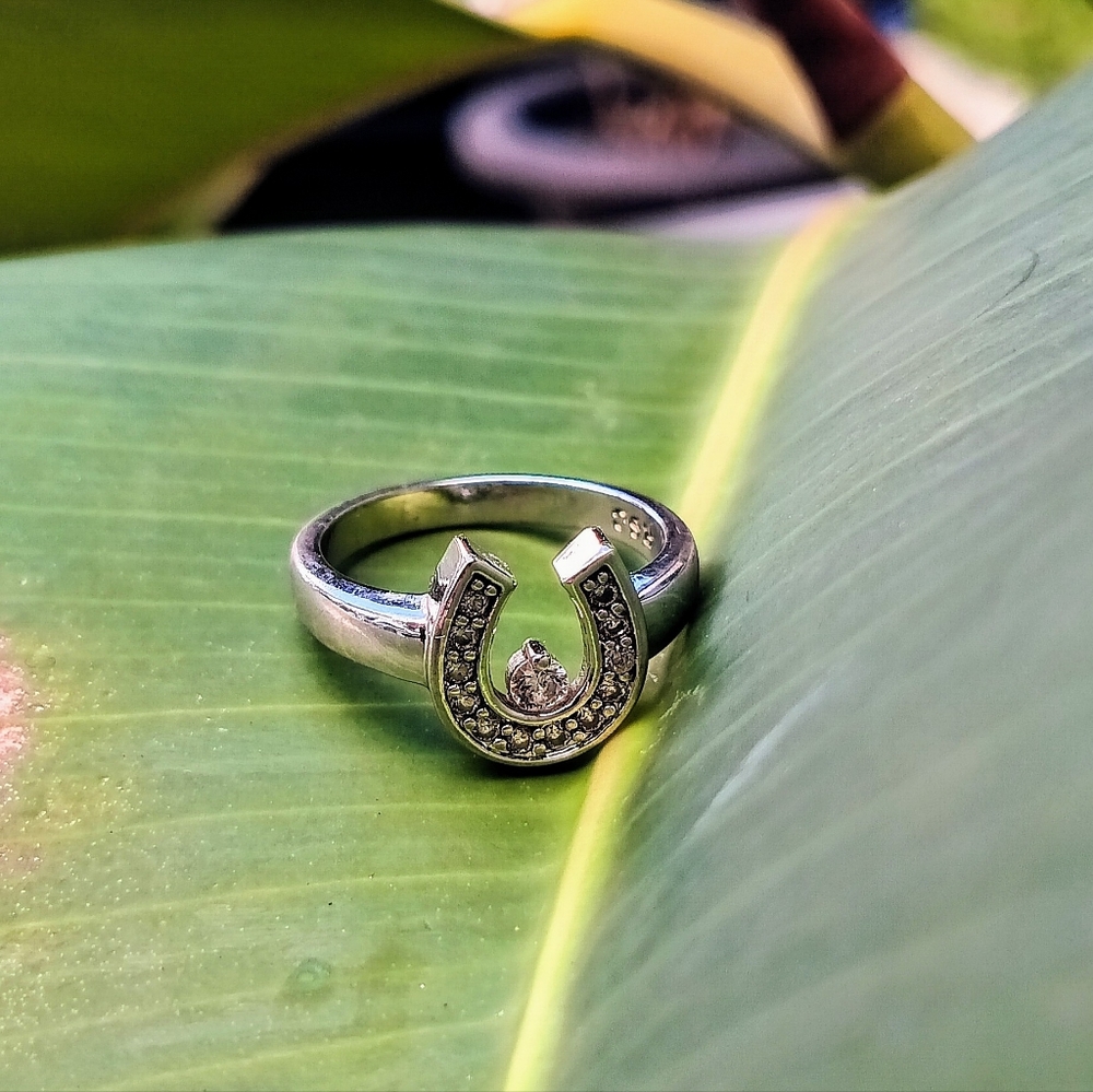Plated silver horseshoe ring bought from way out west western wear